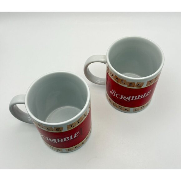 Scrabble Board Game Coffee Mug Set Tea Cocoa Cup Retro Game Night - Picture 3 of 9